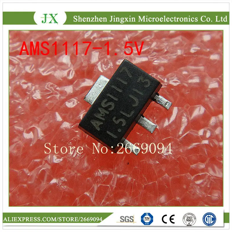 

50PCS AMS1117-1.5V AMS1117 SOT89 LM1117 1117 1.5V Voltage Regulator SOT-89