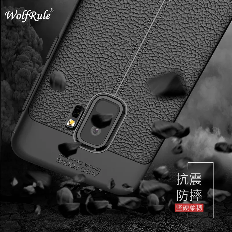 Чехол wolfrole для Samsung Galaxy S9 противоударный Роскошный кожаный чехол из ТПУ Funda G9600
