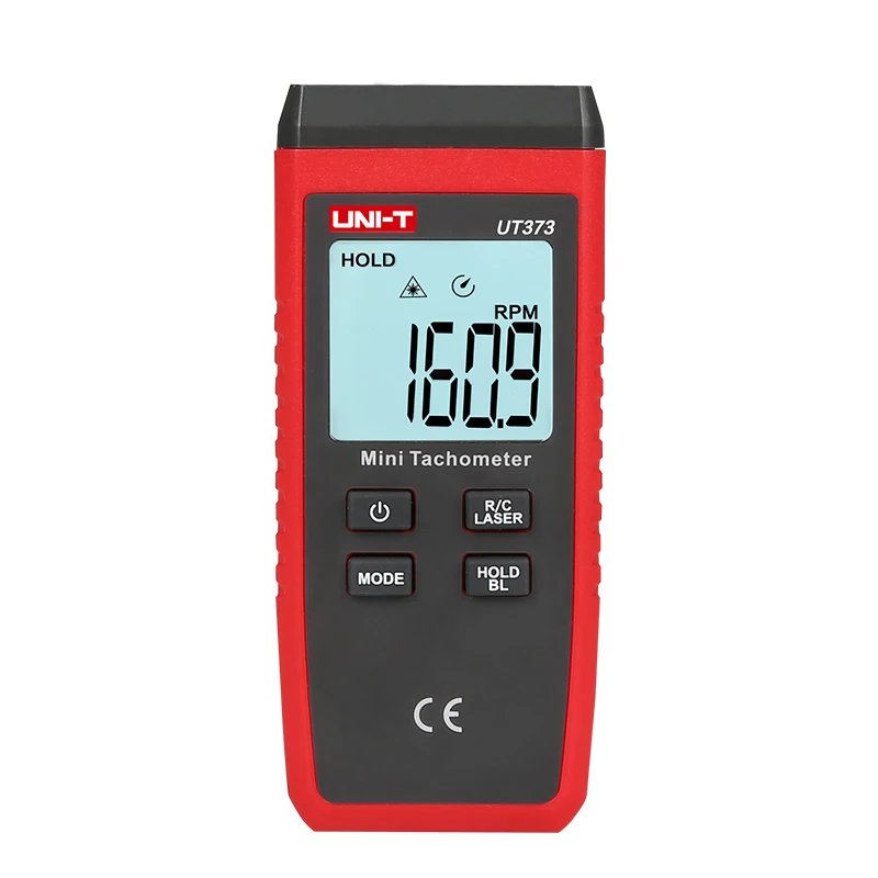 

UNI-T UT373 Mini Tachometer Singal Trigger / Laser-on Indication RPM Speed Measurement Meter Digital Laser Tachometer