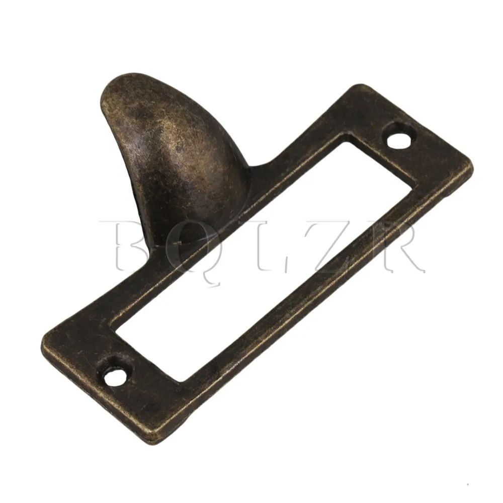 100pcs BQLZR Antique Bronze Cabinet Drawer Case Box Label Pull Handle Zinc Alloy 100pcs BQLZR Antique Bronze Cabinet Drawer Case Box Label Pull Handle Zinc Alloy