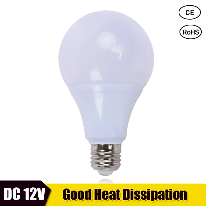 2017 led bulb lamps e27 dc 12v light bulb real power 3w 5w solar power christmas garland