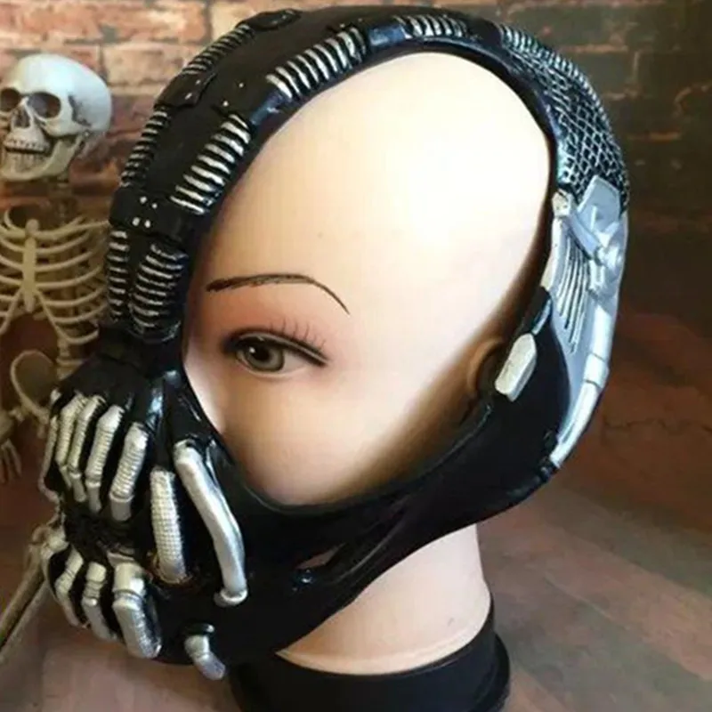 Batman The Dark Knight Rises Bane Mask - Zombies Devil Latex Cosplay Costume Props for Halloween Carnival Masquerade Party Show image 4