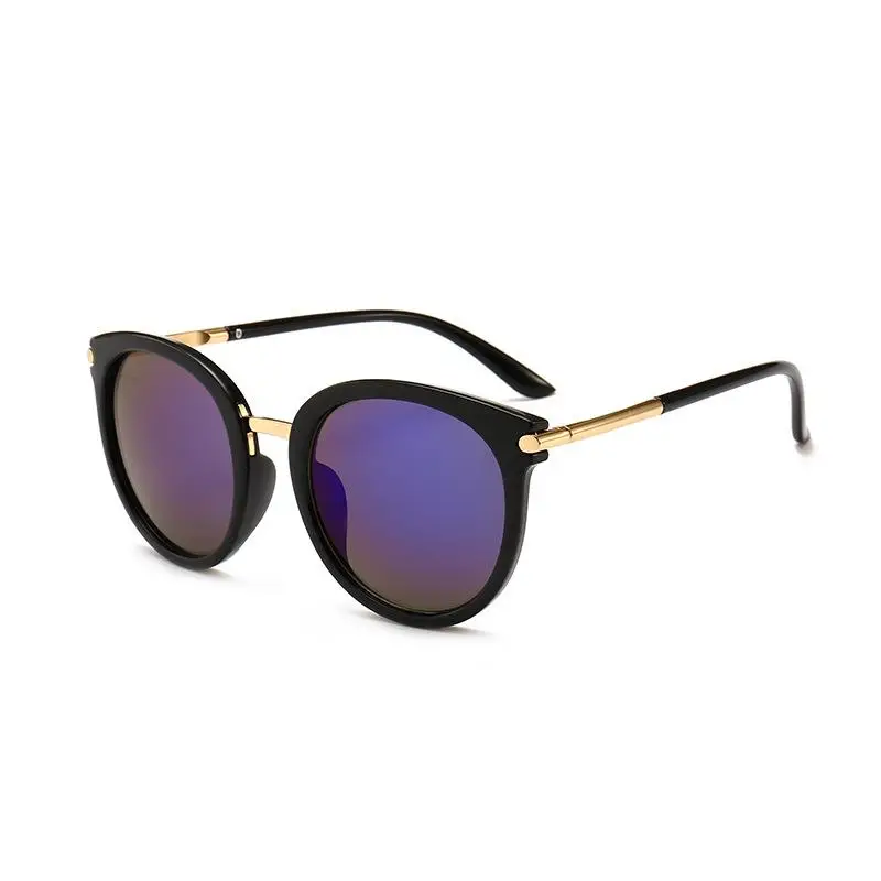 Модные мужские и женские поляризованные солнцезащитные очки, дизайнерские классические женские ретро очки с заклепками, круглые очки, UV400 лучи - Цвет линз: as picture