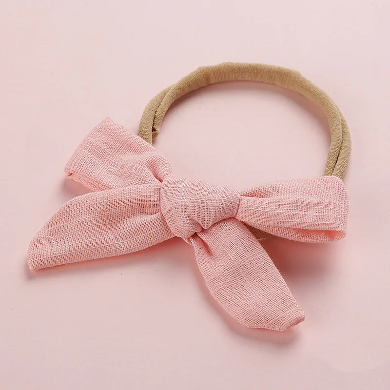 Grampos de Cabelo Acessório de Cabelo Lote Amarrada Algodão Linho Cabelo Arco Náilon Bandana ou Escola Menina Hairbands 100 Pçs - Mão 9 High Quality Mamãe e Bebê