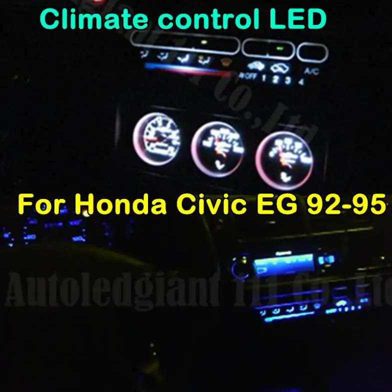 For Honda Civic EG 1993 1992 1995 1994 Climate Control LED KIT White Blue Red Green Pink Yellow | Автомобили и мотоциклы