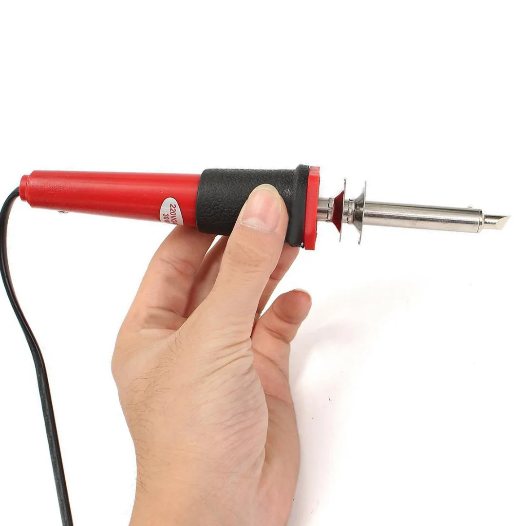 7pcs 30W Pyrography Tool AC 220-240V Electric Soldering Iron Engraving Pen Kit Set with Interchangeable Brass Tips