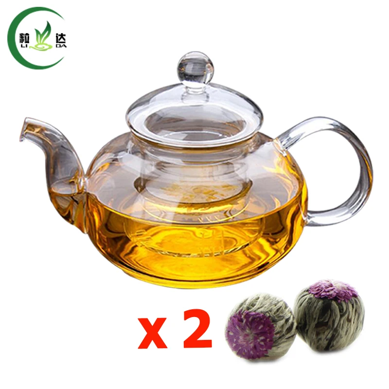 Buy 600ml High Quality Double Walled Glass Teapot With Infuser Filter Glass
