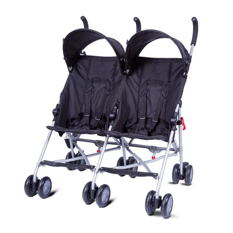 Image Twin stroller double car lightweight portable kid handcarts four seasons are available LMY0169