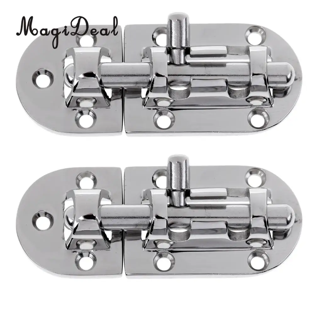 MagiDeal 2 Pieces Door Lock Latch Slide Barrel Bolt Clasp Boat 316