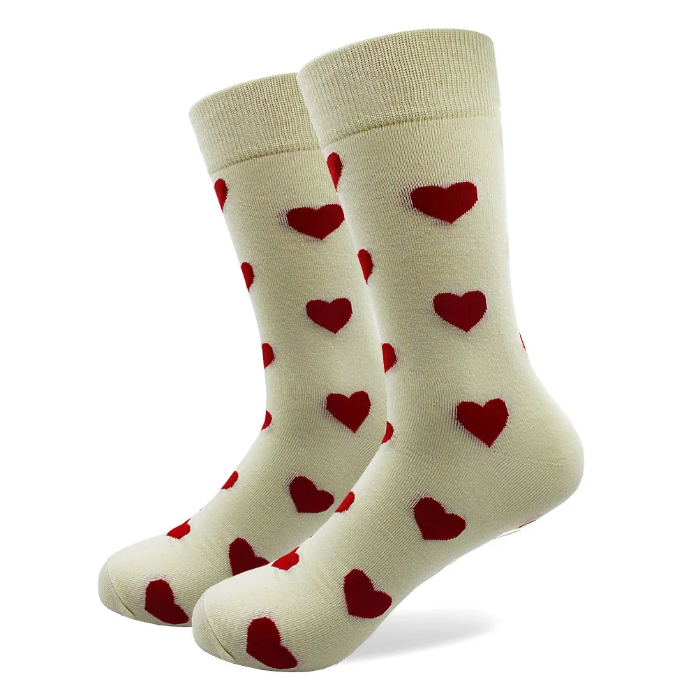 1 пара, мужские хлопчатобумажные носки, цветные полосатые жаккардовые носки, хит, цветные, в горошек, длинные Веселые носки для скейтборда, мужские носки - Цвет: 039-1