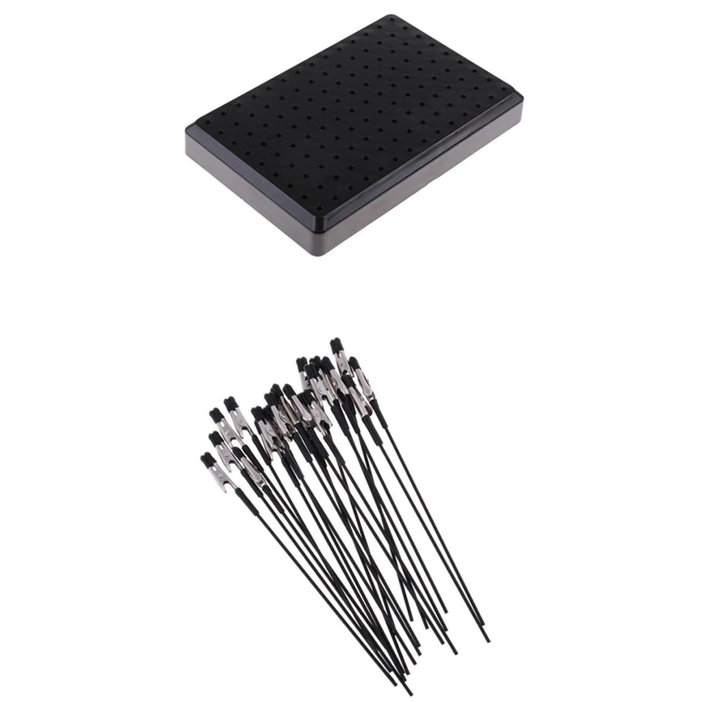 20Pcs Hobby Crafts Model Color Painting Basic Tool Alligator Clip Sticks w/ Base Holder for HG RG SD Gundam Models Assemble