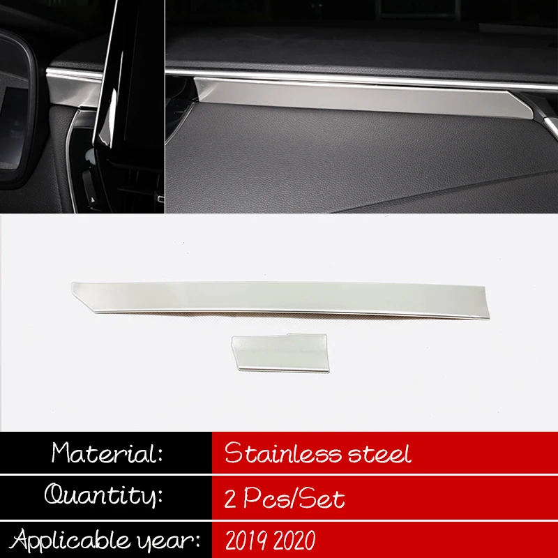 

Stainless steel For Toyota Corolla 2019 2020 Car Console Decoration Strip Cover Trim Sticker Car styling accessories 2pcs