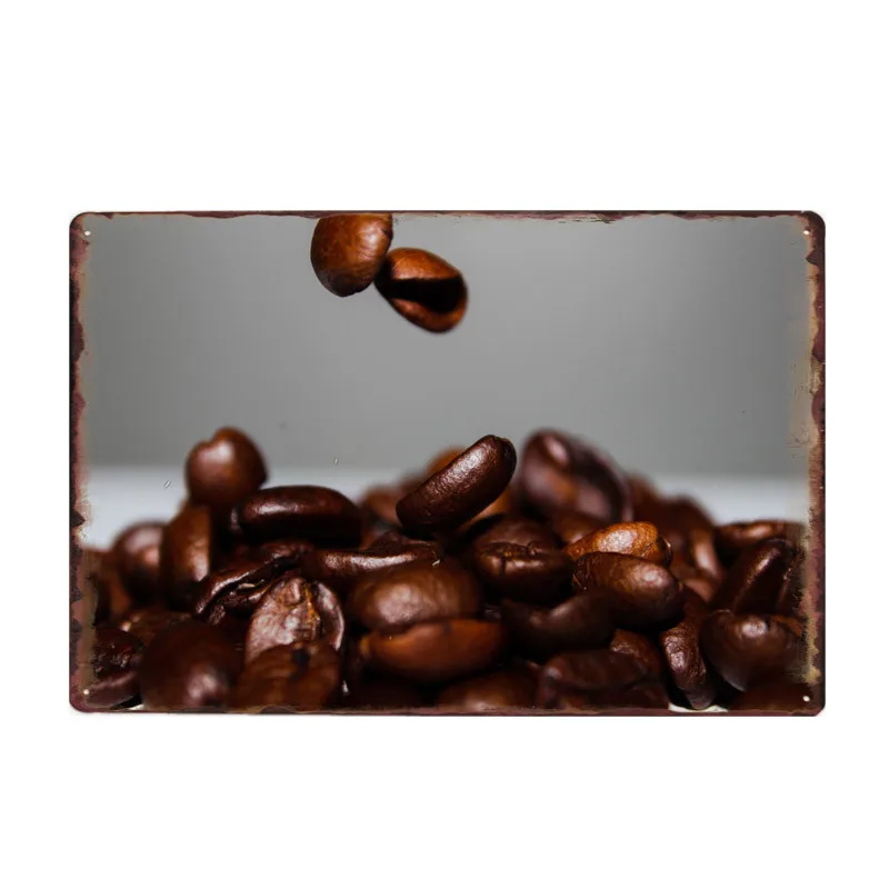 Кофе знак Ретро знаки олова плита сувенира Борден кафе украшения стены искусства доска Металл Винтаж домашний декор 20x30 см - Цвет: 50017