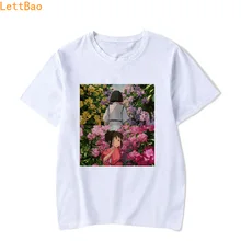 Ghibli Хаяо Миядзаки Тоторо Унесенные призраками Футболка женская Chihiro принт хлопок короткий рукав на заказ футболка vogue летние топы