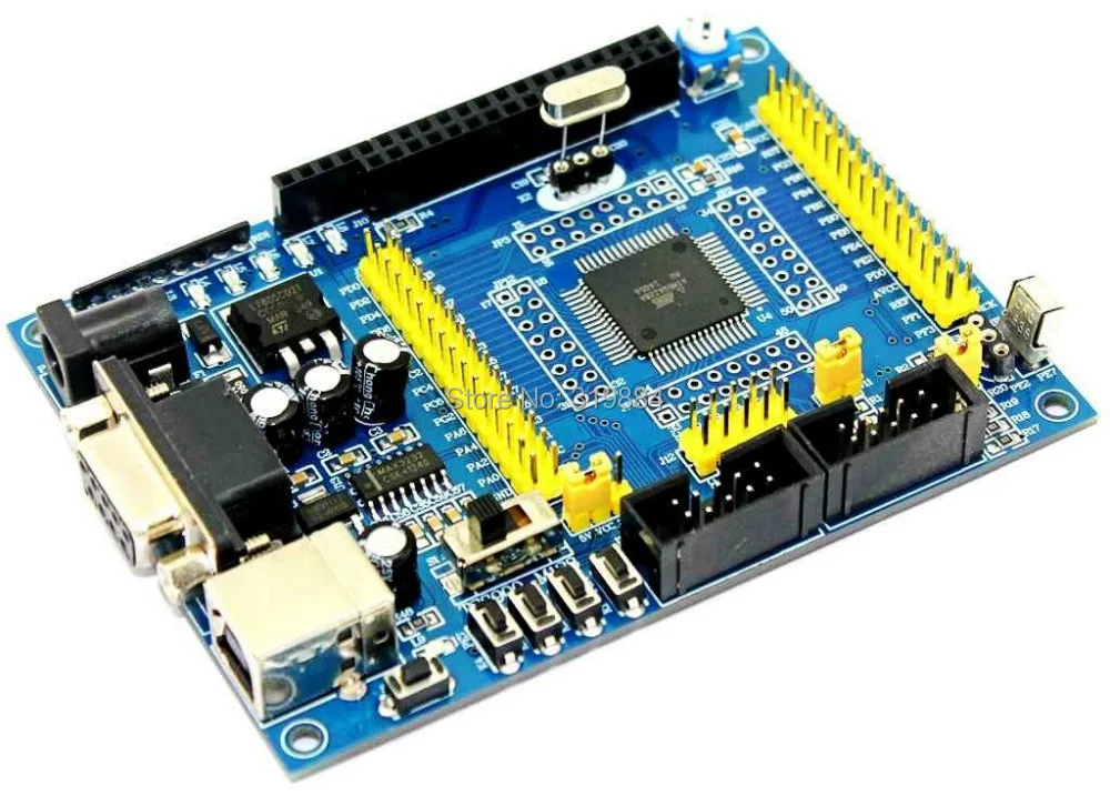 

Free shipping 1pcs AVR development board ATMEGA128 Minimum system board AVR128 core board