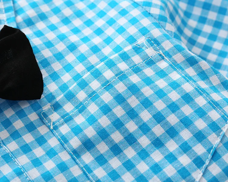 Kimocat/ летние комплекты одежды для маленьких мальчиков Детский костюм хлопковая рубашка в клетку с длинными рукавами для маленьких мальчиков+ штаны на подтяжках+ галстук-бабочка