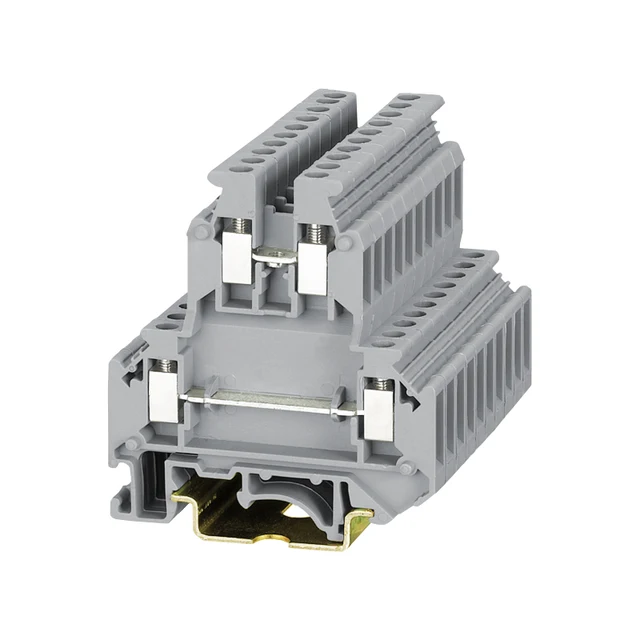 50pcs UKK5 Wire Terminal DIN Rail Universal Class Terminal Splice Double Deck Phoenix Wire Cable