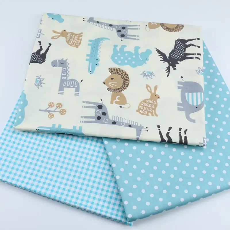 

160CM*50CM Lion Elephant Bunny cotton fabric sewing baby cloth infant linens kids bedding fabric cushion patchwork fabric tissue