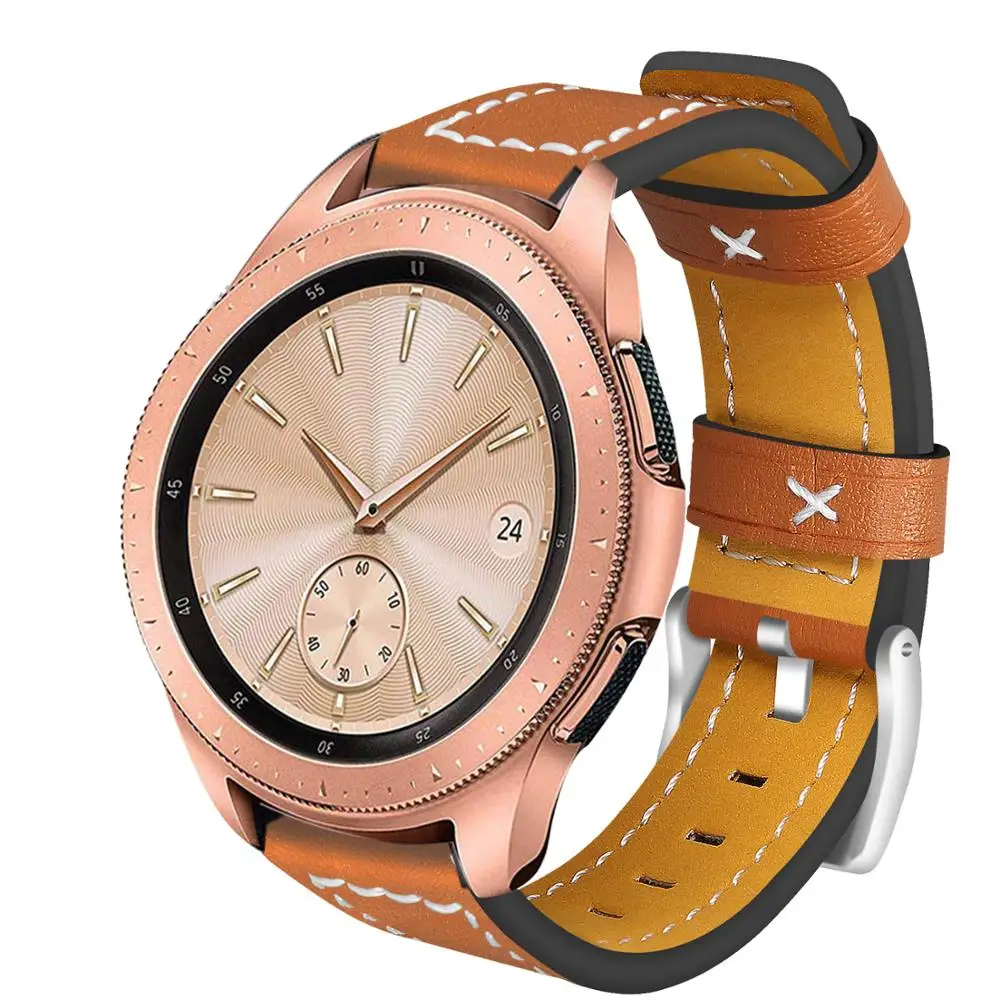 Сменный ремешок из натуральной кожи для часов Samsung Galaxy watch 42 мм 46 Gear Sport SM R600/ S2