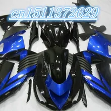 Dor-сине-черный, сверкающий комплект для ухода за кожей Kawasaki ninja ZX14 2006-2011 Обтекатели ZX14R 06-11 д