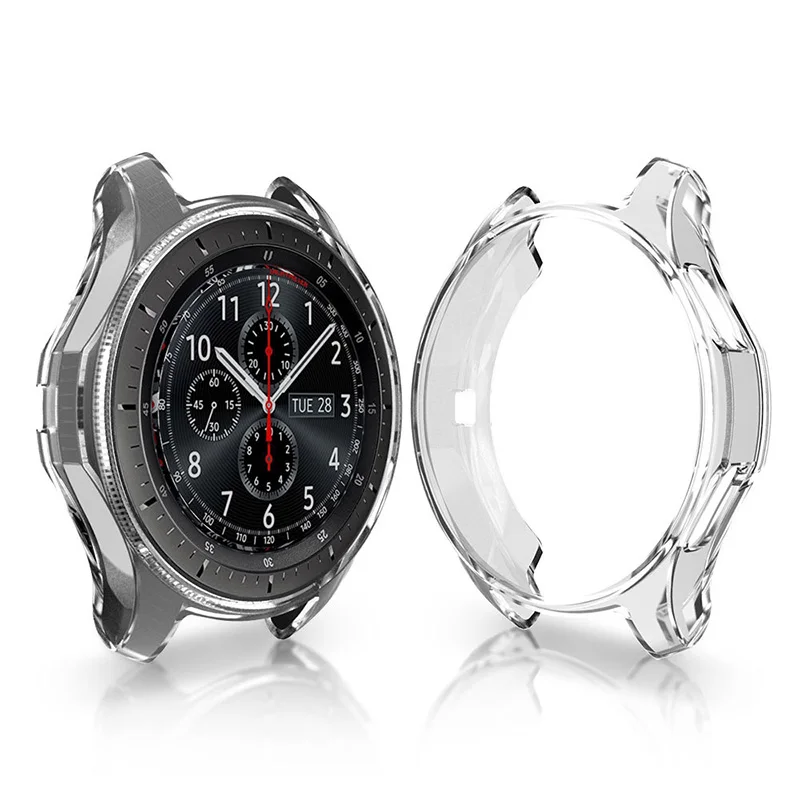 ТПУ защитный чехол для samsung Galaxy Watch 42 мм 46 мм для samsung gear S3 Смарт-часы защитные аксессуары - Цвет: Clear