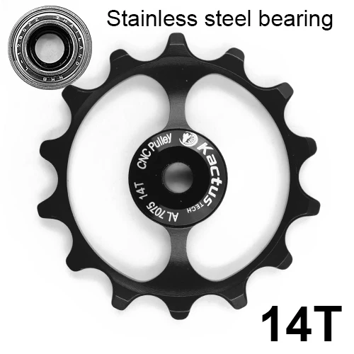 12g 14t велосипед керамический задний переключатель опорное колесо al7075 cnc механической обработке подшипник шкива дорожный велосипед направляющий ролик 4/5/6 мм - Цвет: stainless steel 10