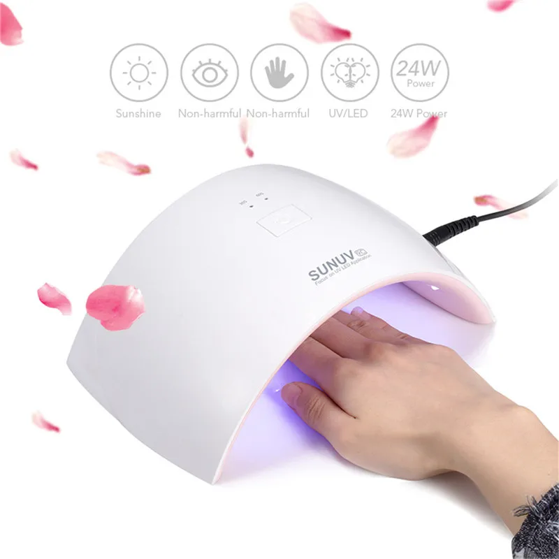 AZURE BEAUTY Nail Dryer For Gel Varnish Curing SUNUV SUN9C UV LED Lamp 24W Machine For