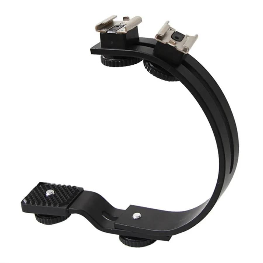 Hot Shoe Mount C Shape Flash Mount Holder Bracket (1)