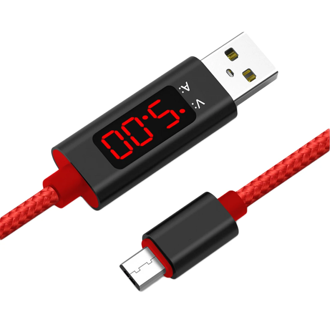 1 м USB Type C напряжение переменного тока метр тестер дисплей нейлоновый плетеный