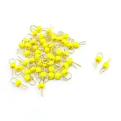 

PCB Breadboard 3.2mm Dia Ring Head Electronic Test Pins Yellow 50 Pcs