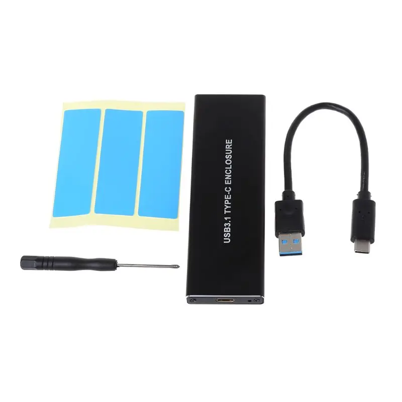 

USB3.1 TYPE-C SSD Enclosure M.2 PCI-E NVME HDD Key-M Connector Hard Disk Box Case