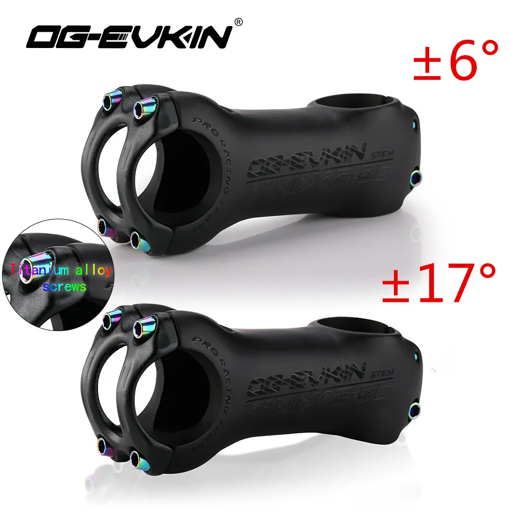 OG-EVKIN SM-004 карбоновый вынос руля велосипеда титановый сплав 6/17 градусов 31 8 мм 28 6