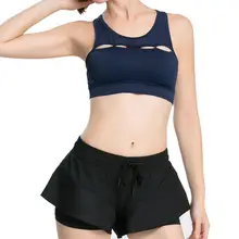 Модные открытые пикантные Йога фитнес-Спорт Бюстгальтер Быстросохнущий дышащее с эффектом push-up Фитнес противоударный бюстгальтеры для бега для Для женщин