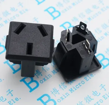 

40pcs AC power socket AC-07 3 pin 3 is inserted copper GB AC power outlet element Accessories