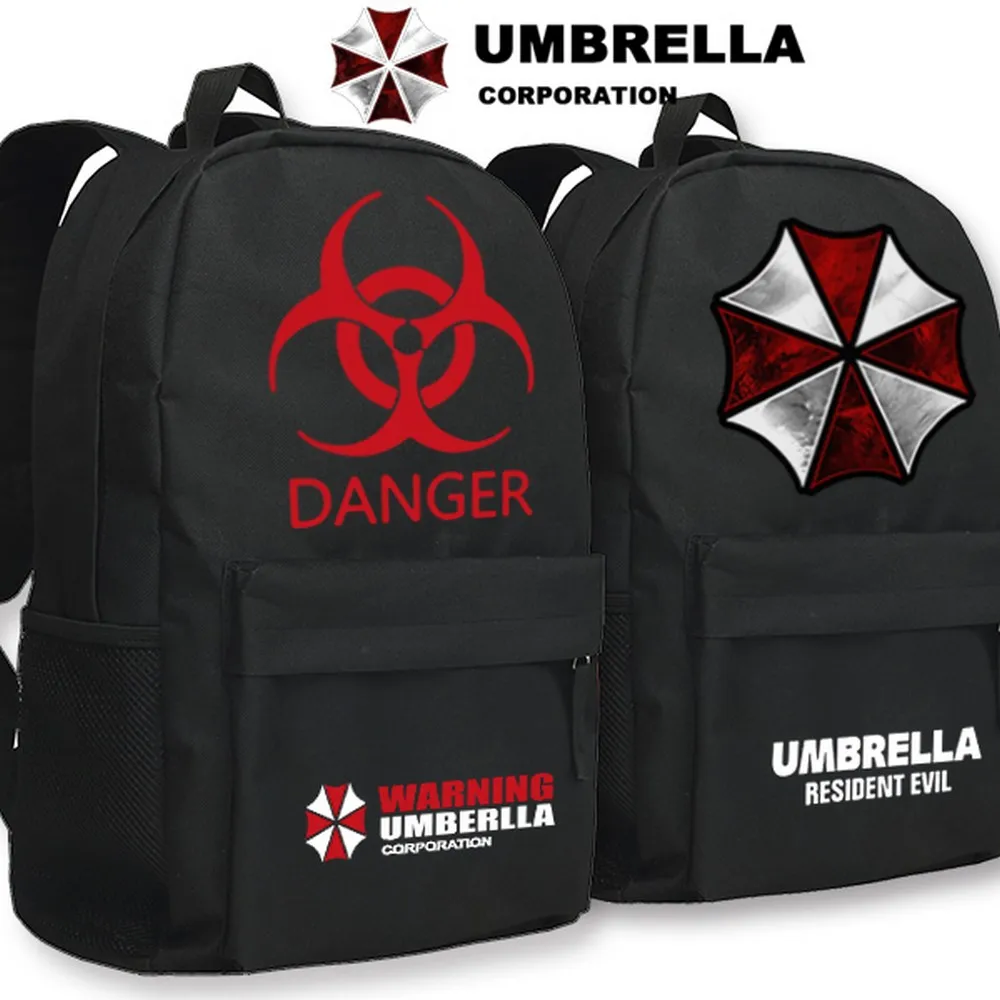 Outdoor Bag Resident Evil School Backpack Umbrella Travel Laptop Shoulder Bags 