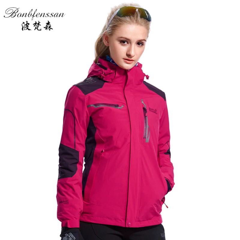 

Women Winter 3 in 1 Inner Fleece 2 piece set Outdoor Jackets Warm Waterproof Windproof Outdoor sport Trekking Hiking Jacket