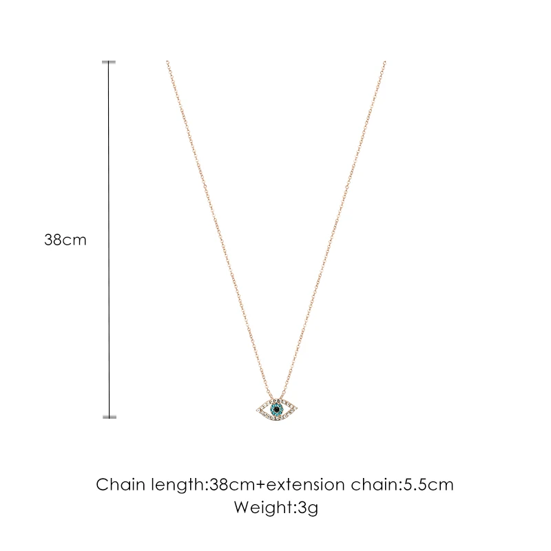 

Devil's Eye Female Clavicle Chain Personality Sweater Chain Long Simple Simple Wild Pendant Female