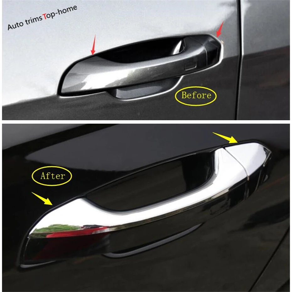 

Yimaautotrims Outside Door Pull Doorknob Handle Protection Cap Cover Trim ABS Fit For Audi A6 C8 2019 2020 Carbon Fiber Look