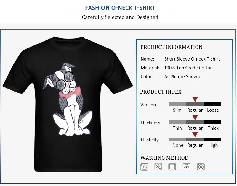 Boston Terrier with Glasses  Bowtie_detail_black