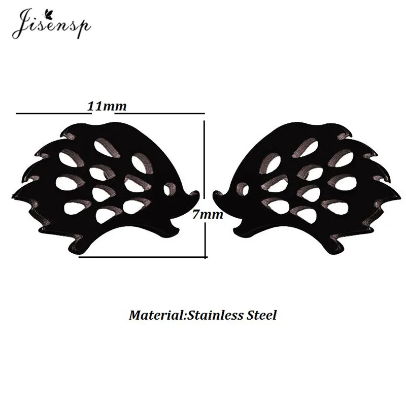 Jisensp панк из нержавеющей стали животных с изображением сердца, листков Микки серьги гвоздики для женщин девочек ювелирные изделия в стиле минимализма аксессуары для серег подарок - Окраска металла: GED069