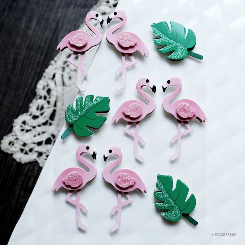 

Flamingo, hand account, three-dimensional sticker Scrapbooking Happy Planner/Card Making/Journaling Project C180