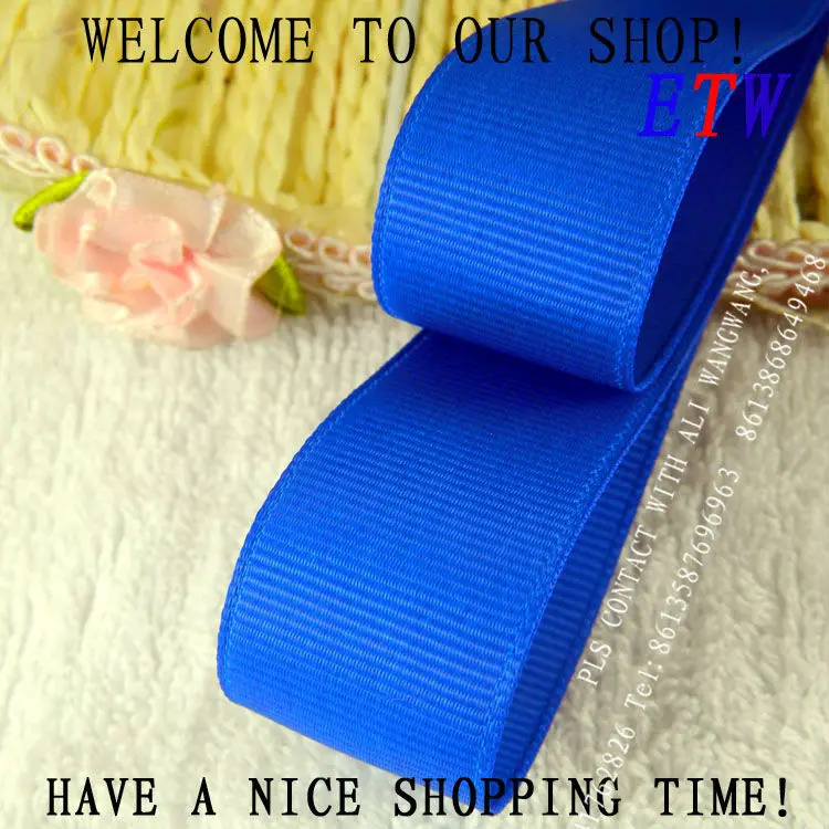 

Free shipping 3/8''(9mm) Quality Solid Royal Blue Ribbon Polyester Grosgrain Ribbon 50 yards/lot DIY hairbows Kids gift package