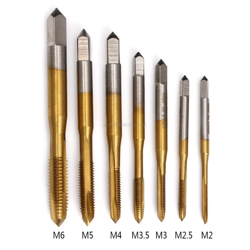 1Pc  M2/M2.5/M3/M3.5/M4/M5/M6 HSS Metric Straight Flute Thread Screw Tap Plug Tap Hand Cutting Tools plane tool