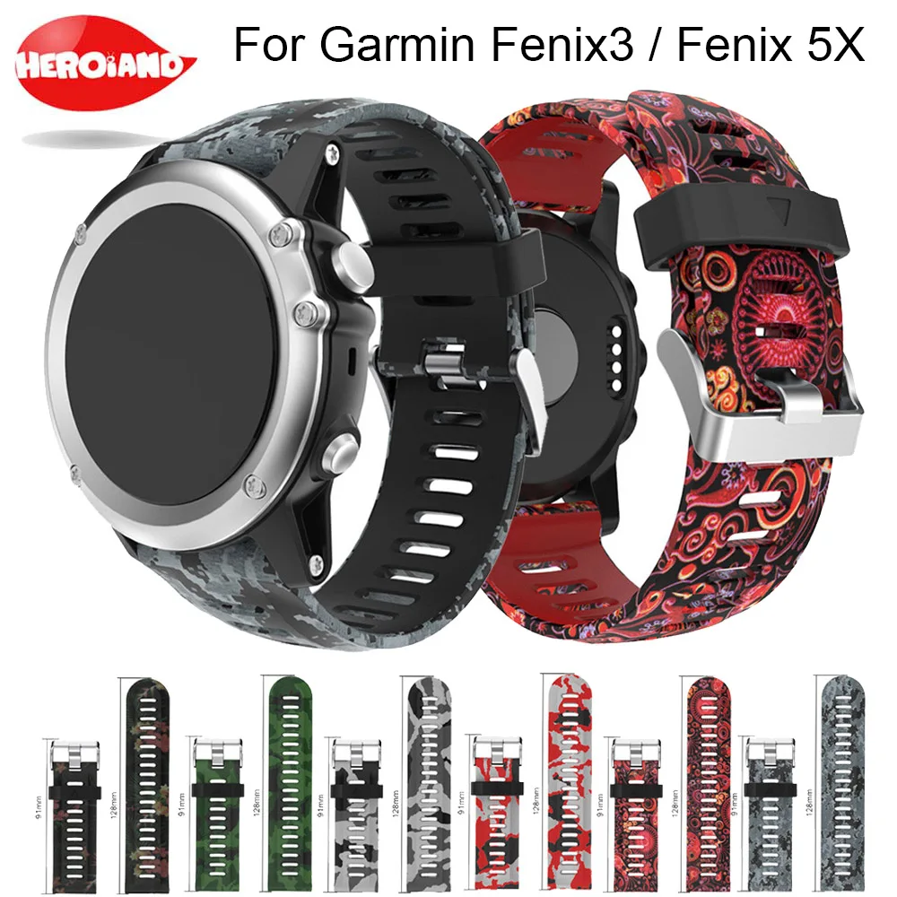 26 мм силиконовый ремешок для часов замена Garmin Fenix 5X/5X Plus занятий спортом на