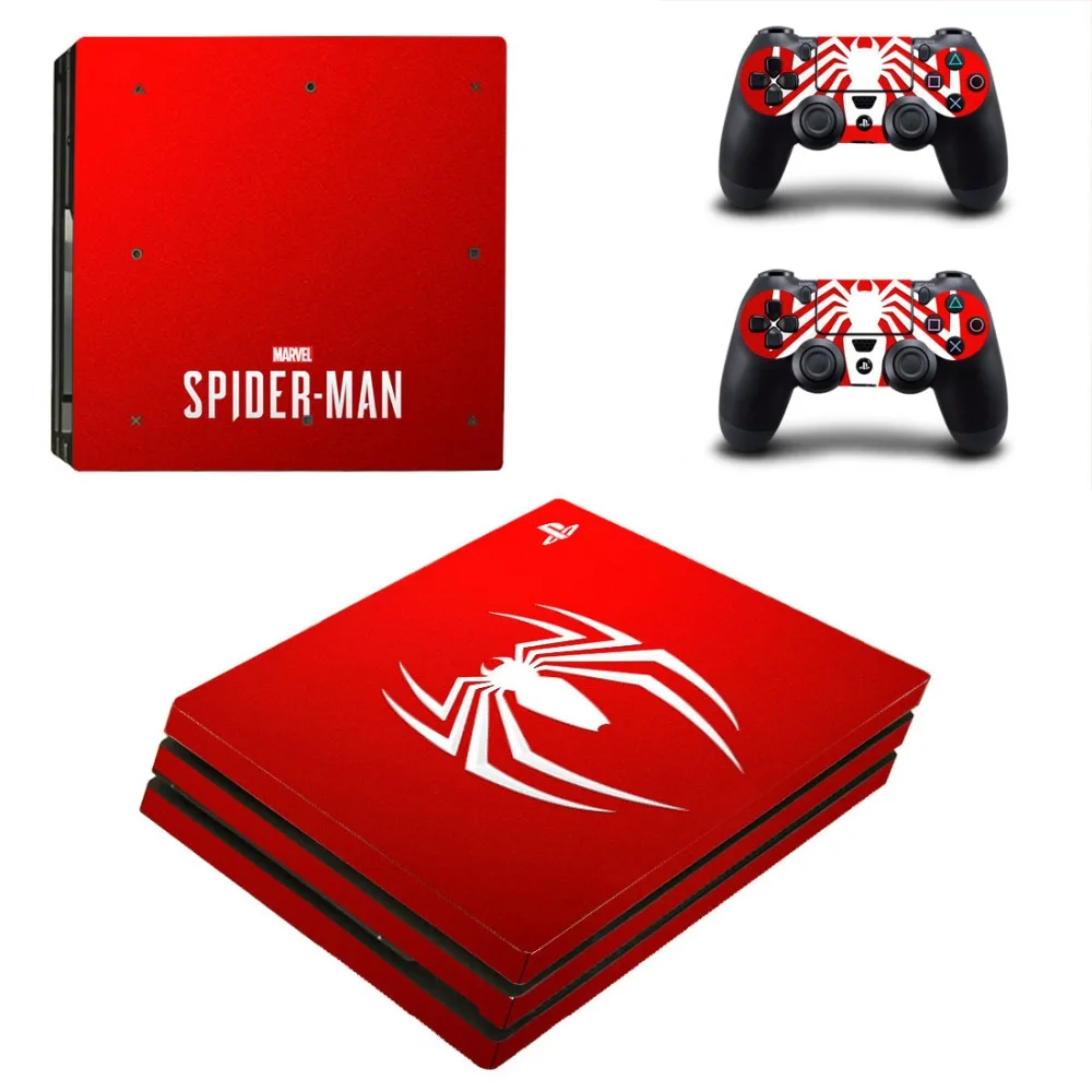 Человек-паук, Человек-паук, PS4 Pro, наклейка на кожу для sony playstation 4, консоль и контроллеры, PS4 Pro, наклейка на кожу, виниловая