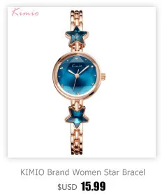 KIMIO Brand Small Dial Quartz Watches For Women Ladies Stainless Steel Hollow Thin Bracelet Watch Delicate Crystal Wristwatch