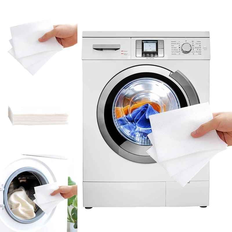 

24 Pcs/Bag Washing Machine Traps For Color And Dirty Dyeing Absorption Anti Dyed Cloth Laundry Papers Grabber Washing Powder