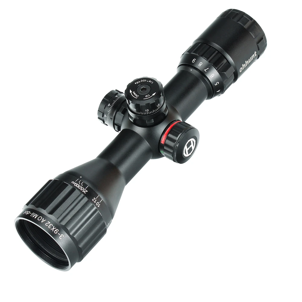 Ohhunt охотничья оптика 3 9x32 AO Compact 1/2 половинный мил Dot Riflescopes Turrets Блокировка с