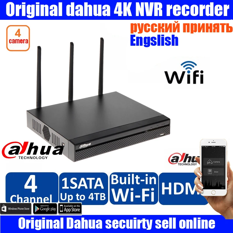 Оригинал Dahua DHI-NVR4104HS-W WI-FI P2P сеть NVR видео Регистраторы Беспроводной DH-NVR4104HS-W для
