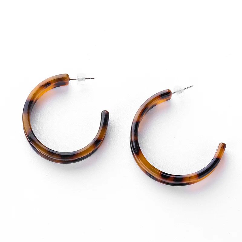 

Women Round C Earrings Tortoiseshell Brincos Drop Earrings Bohemia Simple For Women Accessories Jewelry Wholesale Christmas gift